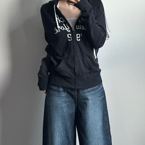 아베크롬비 y2k 와투케 블랙 후드집업 