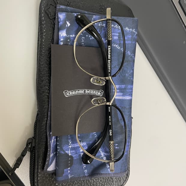 크롬하츠 안경 개그 블랙실버