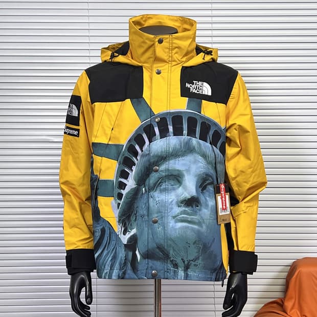 슈프림 x 노스페이스 자유의 여신상 발토로 자켓 옐로우