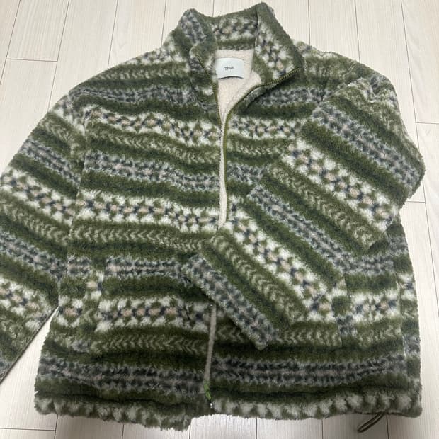 Thus 양털패턴노르딕 플리스 자켓