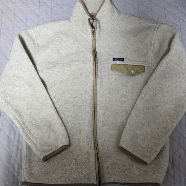 [L] 90s 빈티지 파타고니아 신칠라 플리스 집업 자켓 아이보리 오트밀