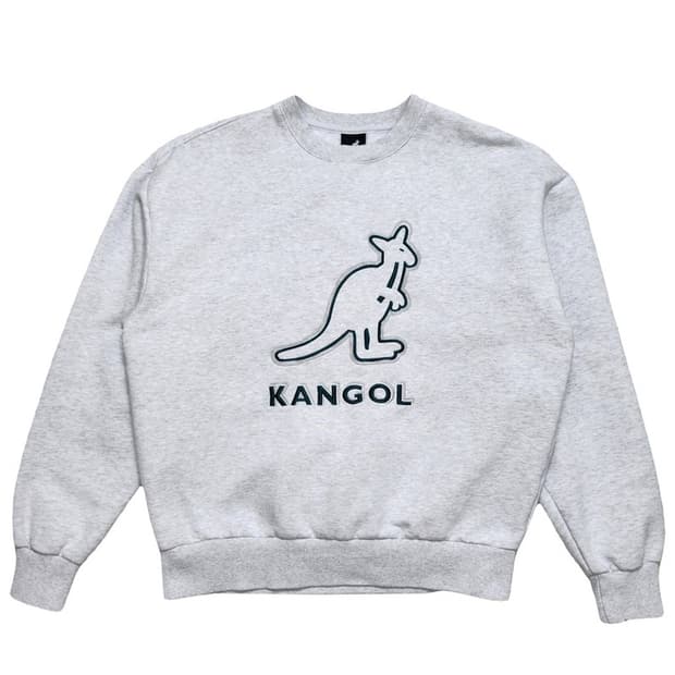 KANGOL 오트밀 맨투맨 S