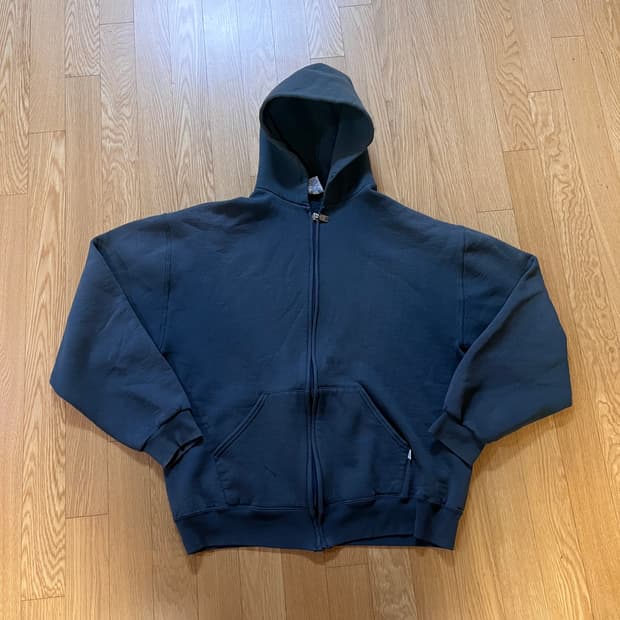 [L] 90s 빈티지 러셀 후드집업 썬페이드 다크 그린