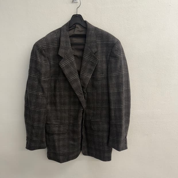 꼬르넬리아니 체크 패턴 울 자켓