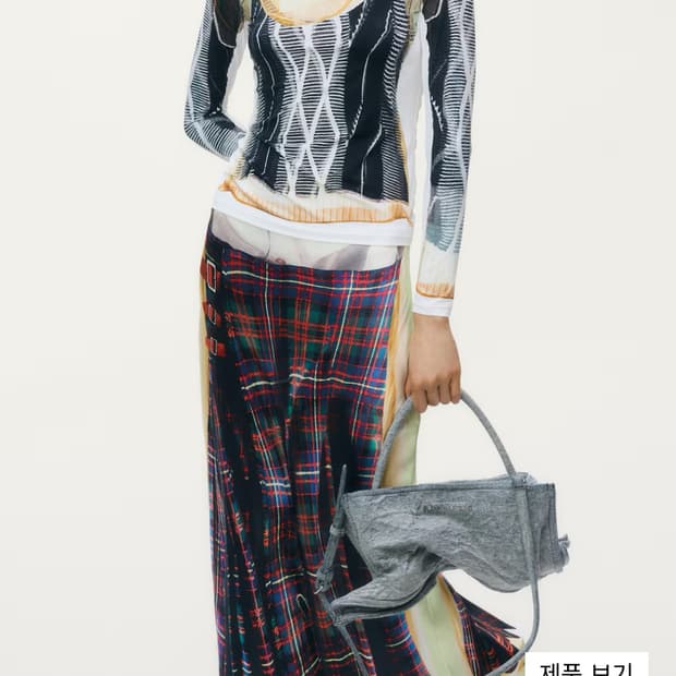 H&m 글렌마틴스 프린팅탑 여성 s / 글렌마틴스 콜라보 에이치앤앰