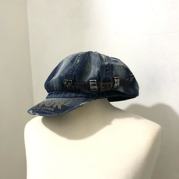 빈티지 berkeley 데님 워싱 버클 빵모자 뉴스보이캡 y2k 갸루