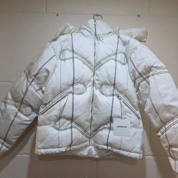 강혁 퀄팅 에어백 구스다운 파카 M사이즈