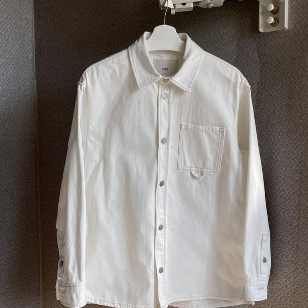 PLAC 플랙 화이트 데님 코튼자켓