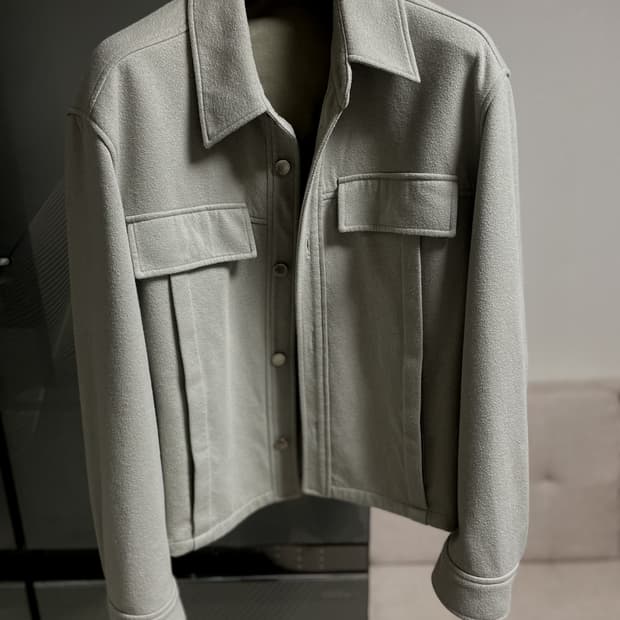 솔리드옴므 그레이 테리 크롭자켓 48