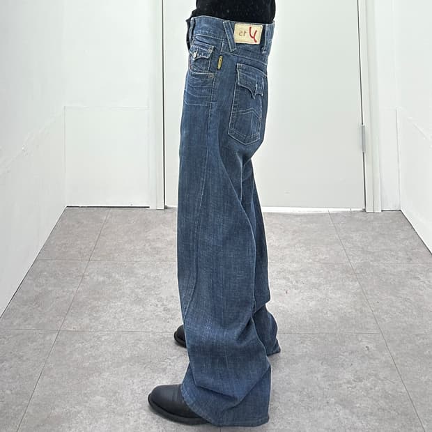 Armani 2000s Faded Bootcut Denim Pants