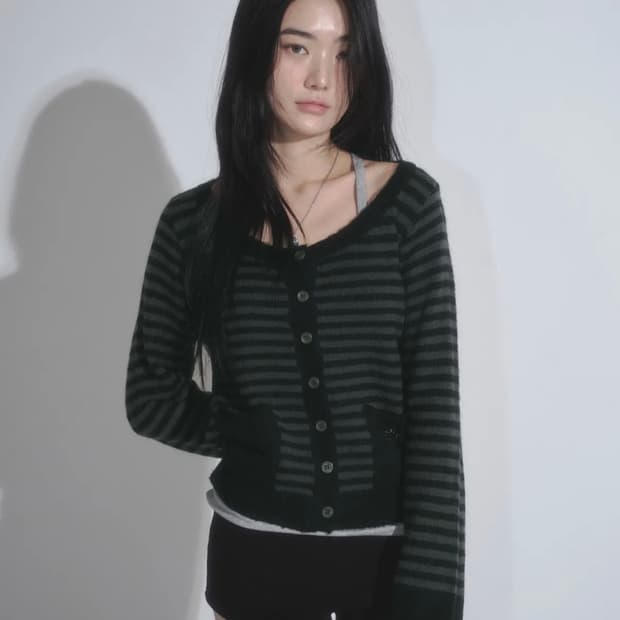 애즈온 스트라이프 가디건 새상품 (OS)