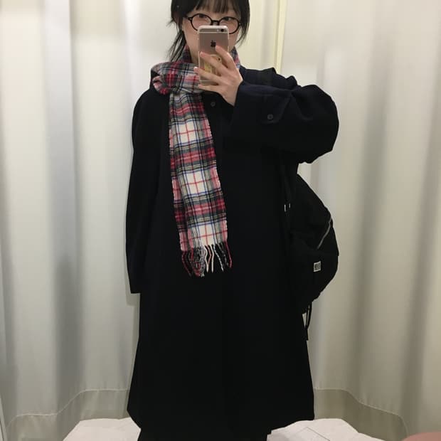 다크네이비 캐시미어 롱코트