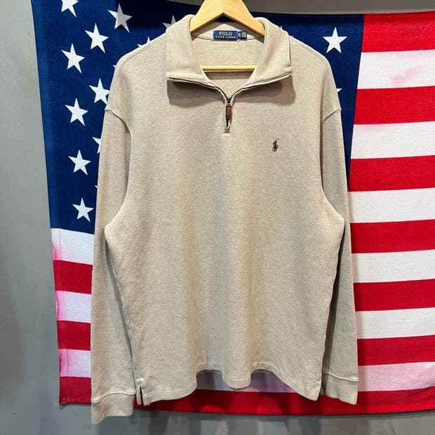 폴로 랄프로렌 하프집업 니트 베이지