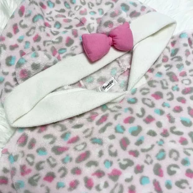 헬로키티 네코미미 호피 파자마 원피스 갸루