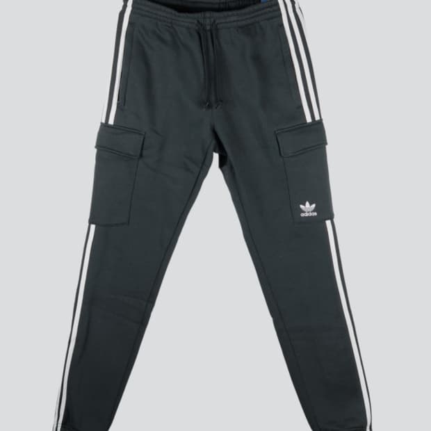 아디다스 3ST 스웨트 카고 조거팬츠 기모 블랙 M