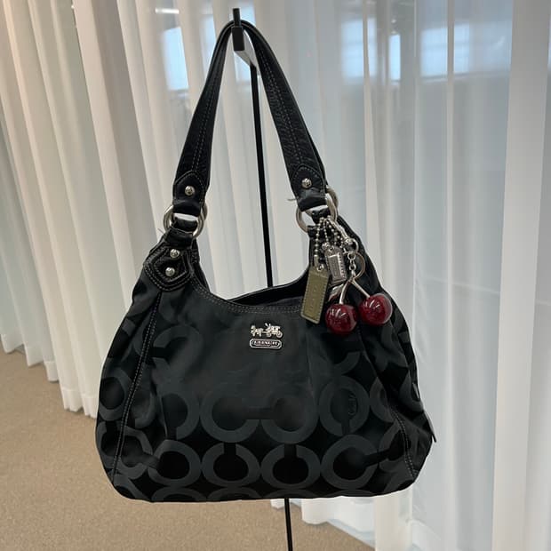 Coach Black Logo Shoulder Bag