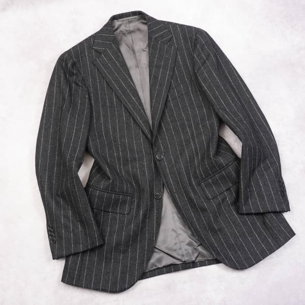 Beams F / 울 플란넬 스트라이프 자켓 44