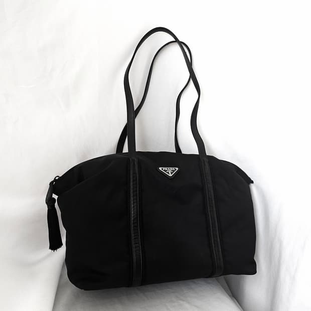 [정품 PRADA] 프라다 태슬 나일론 쇼퍼백 숄더백