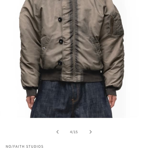 급처) nofaith studios N2B 봄버 베이지 L