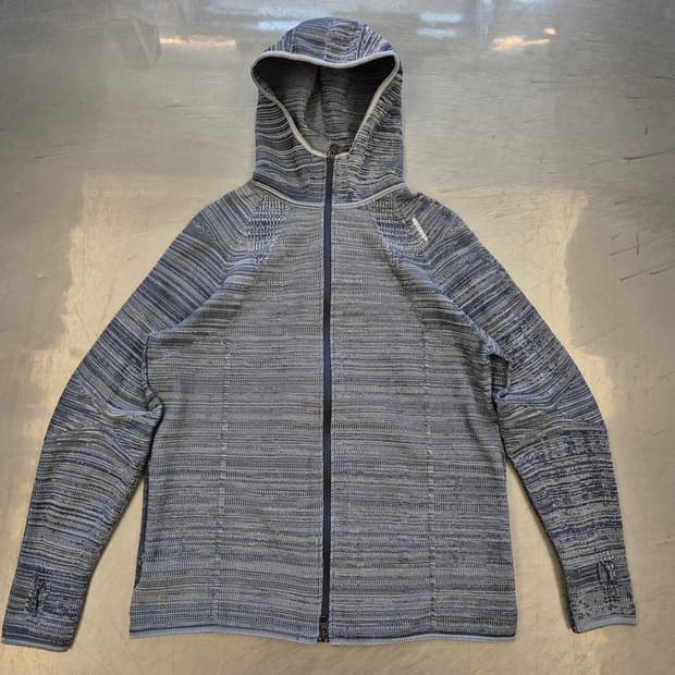 브리핑 3D 로고 후드 니트 짚업