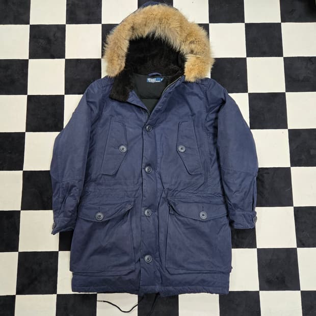 M 폴로랄프로렌 N3B 코요테퍼 오리털 다운자켓 네이비