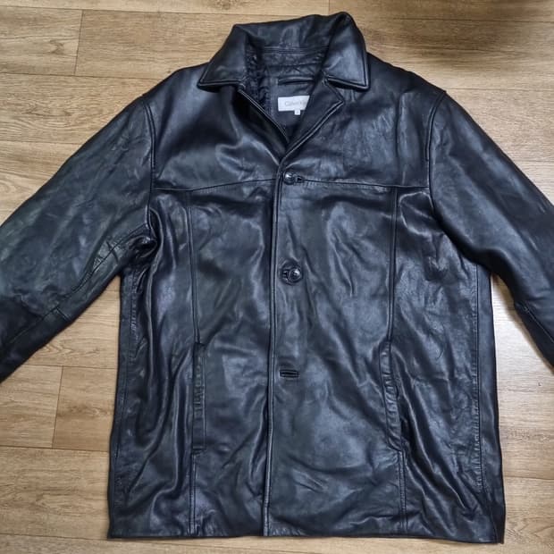 캘빈클라인 레더 카코트