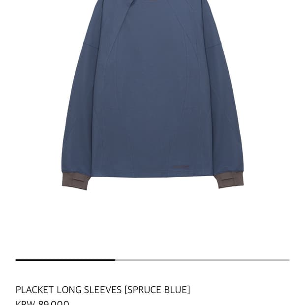 산산기어 PLACKET LONG SLEEVES [SPRUCE BLUE]