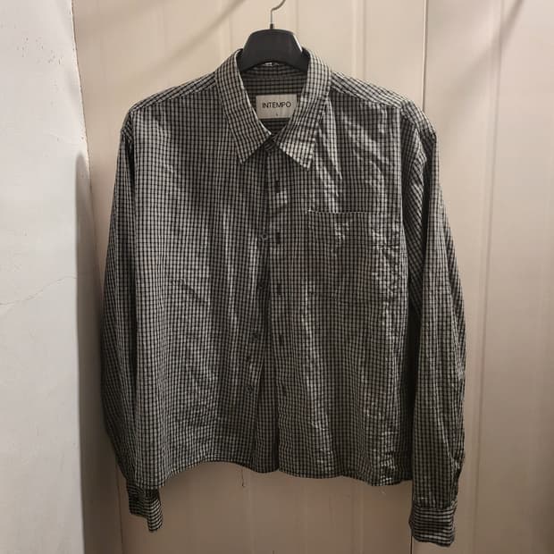 [L]INTEMPO 인템포무드 체크  셔츠