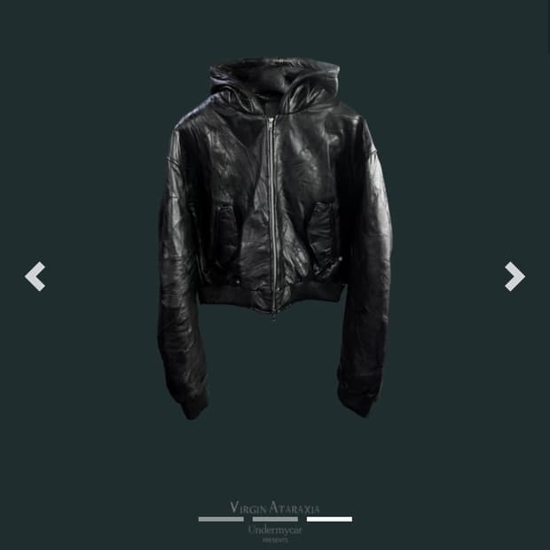 언더마이카 랜덤스티치 크롭레더 후드봄버 구합니다