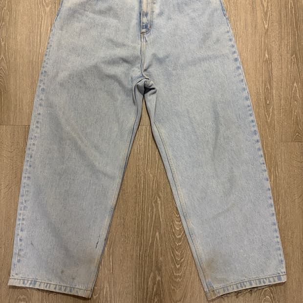 칼하트 WIP 브랜돈 팬츠 블루 헤비 스톤 블리치드