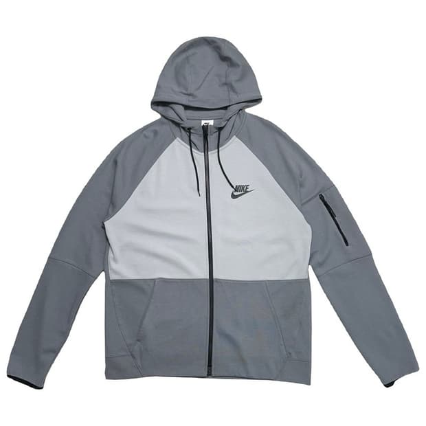나이키 테크 플리스 풀집업 후드 자켓 그레이 L
