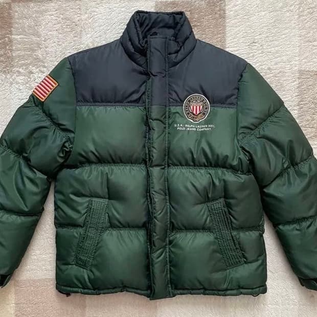 폴로 진스 67 USA 패치 히든버튼 패딩