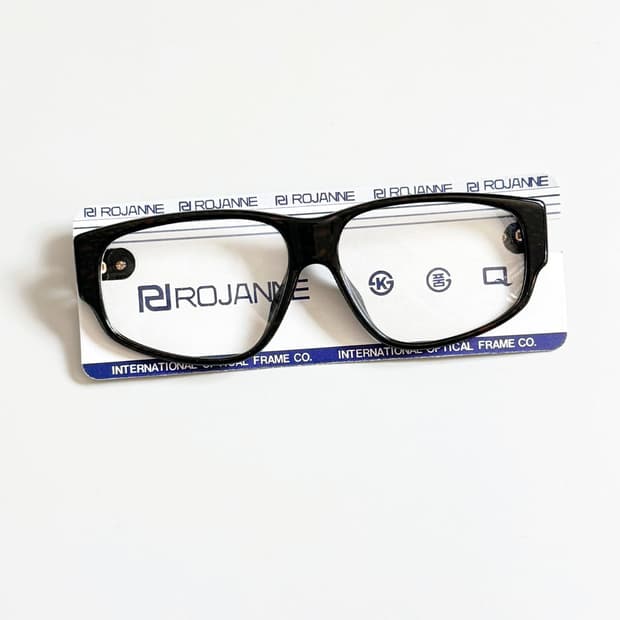 90s ROJANNE 뿔테 오버사이즈 스퀘어 빈티지 안경