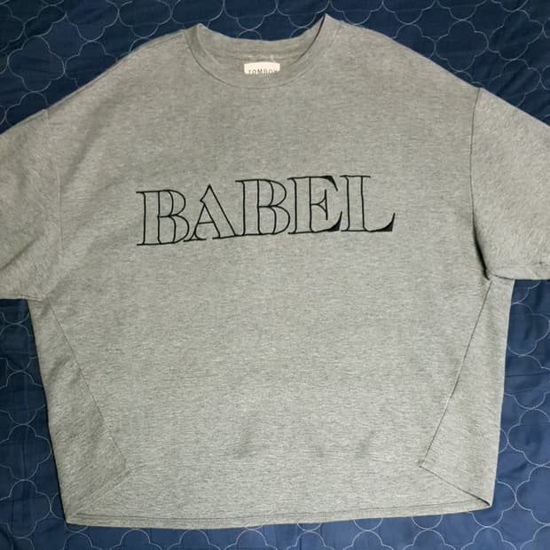 (빈티지) 톰보이 10.5oz BABEL 언발란스 반팔티 그레이(F)