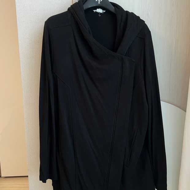헬무트 랭 비대칭 드레이프 후드 집업 Helmut Lang