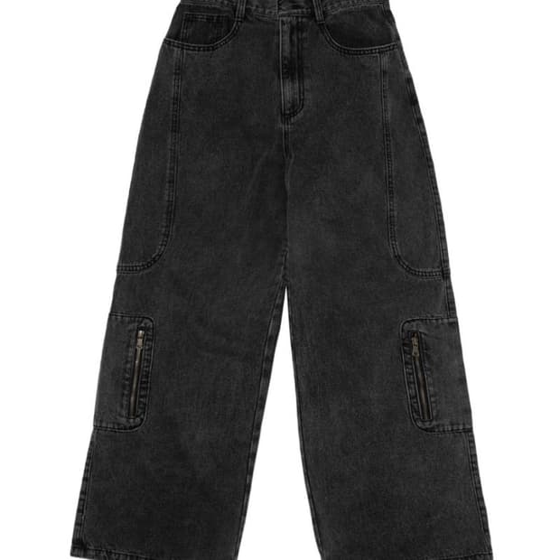 스마트어반유즈풀 로고 워시드 진 블랙 1사이즈 코이세이오