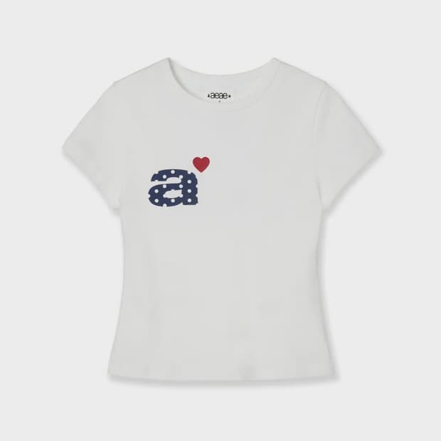 aeae 도트 반팔티 dot small letter tee