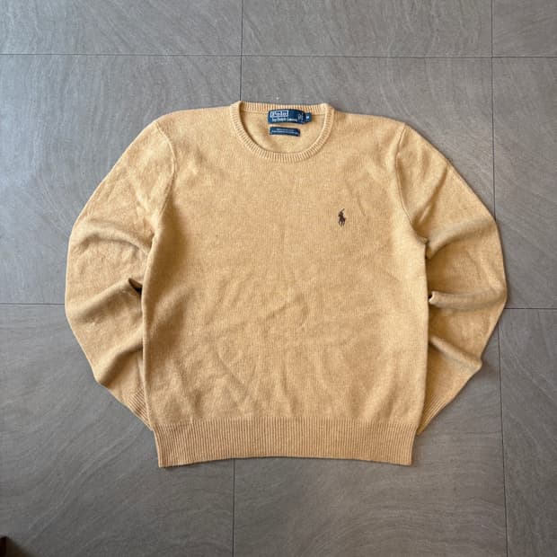 폴로 정품 램스울 베이지 니트