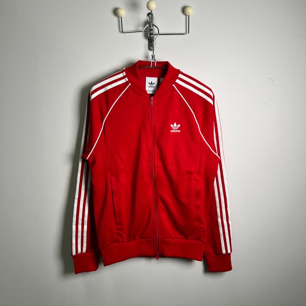 ADIDAS 아디다스 레드 SST 트랙탑 져지 S