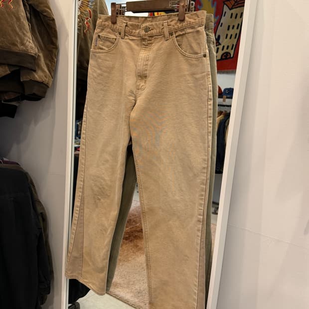 00s Carhartt 덕 캔버스 싱글니 워크 팬츠 (made USA)