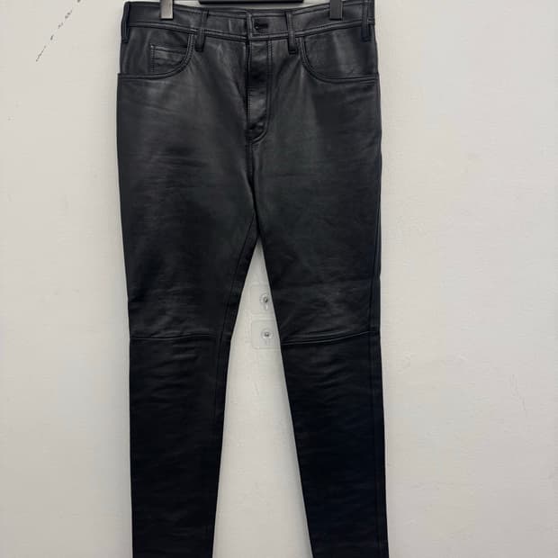 셀린 레더 팬츠