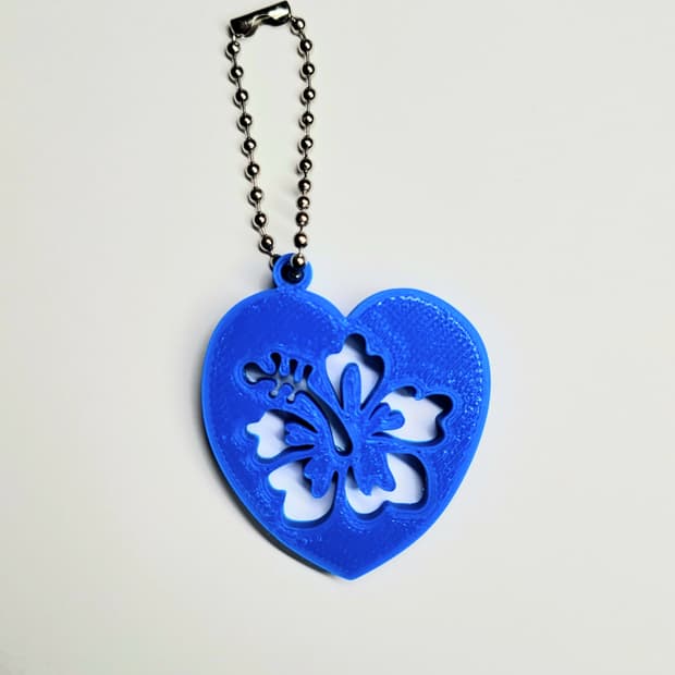 하와이안 플라워 히비스커스 키링 키체인 y2k 갸루