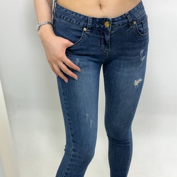 (45) 게스 금장디테일 스키니진 S