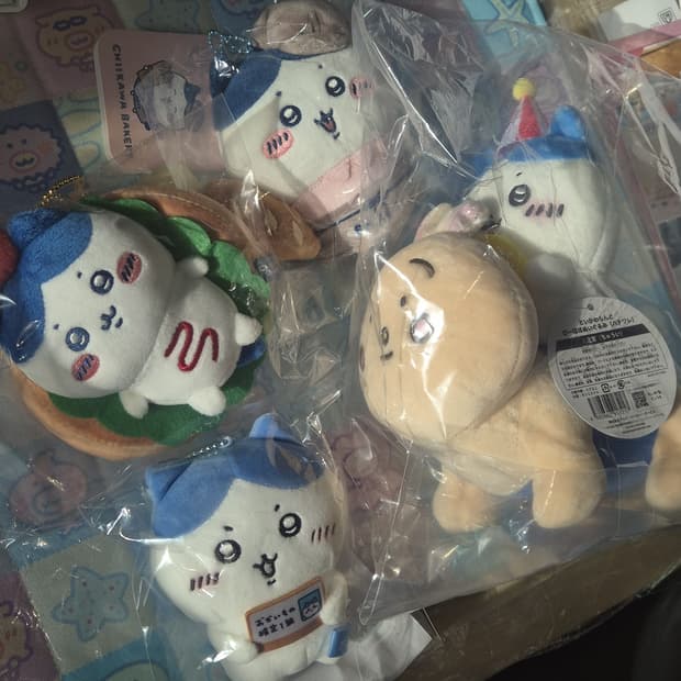 먼작귀 치이카와 하치와레 피포포 베이커리 에포스 검정 키링 마스코트 양도