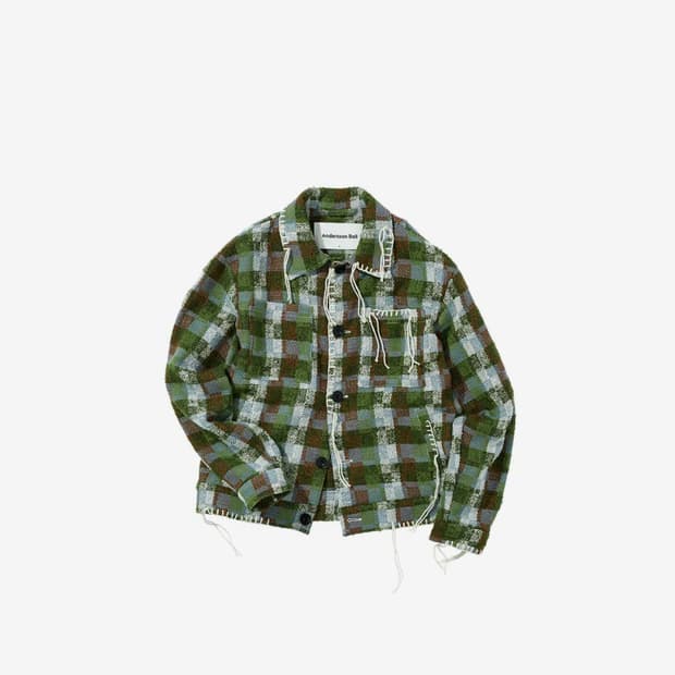 앤더슨벨 캔리 체크 워크 자켓 awa513m(GREEN) L