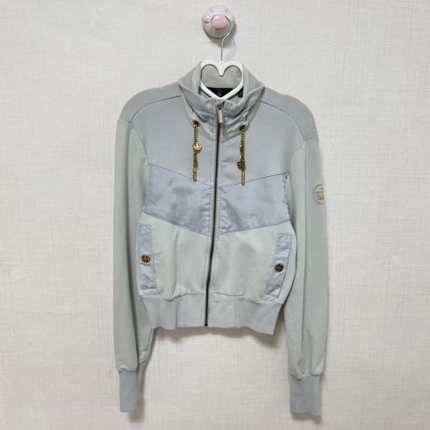 아디다스 미시엘리엇 콜라보 한정판 져지 민트 그레이 그레이 골드 왕관