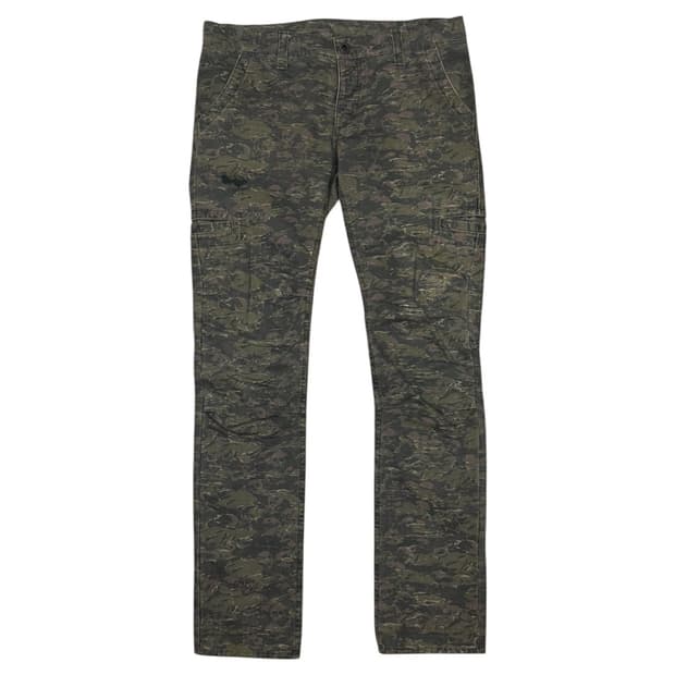 히스테릭 글래머 아카이브 해골 타이거 절개 카모 카고 팬츠 바지