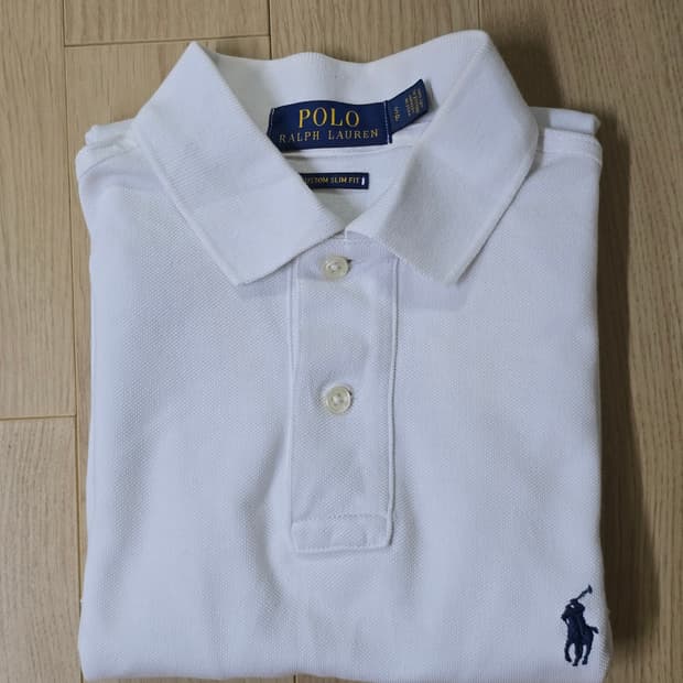 폴로 랄프로렌 커스텀 슬림핏 화이트 카라티 S