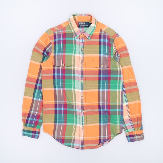 [S] 폴로 랄프로렌 빈티지 마드라스 체크 웨스턴 셔츠 4002