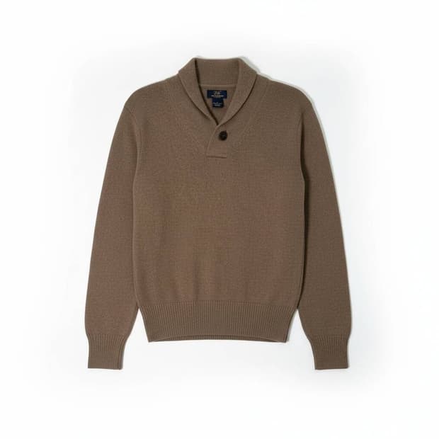 브룩스브라더스 브라운 숄카라 니트